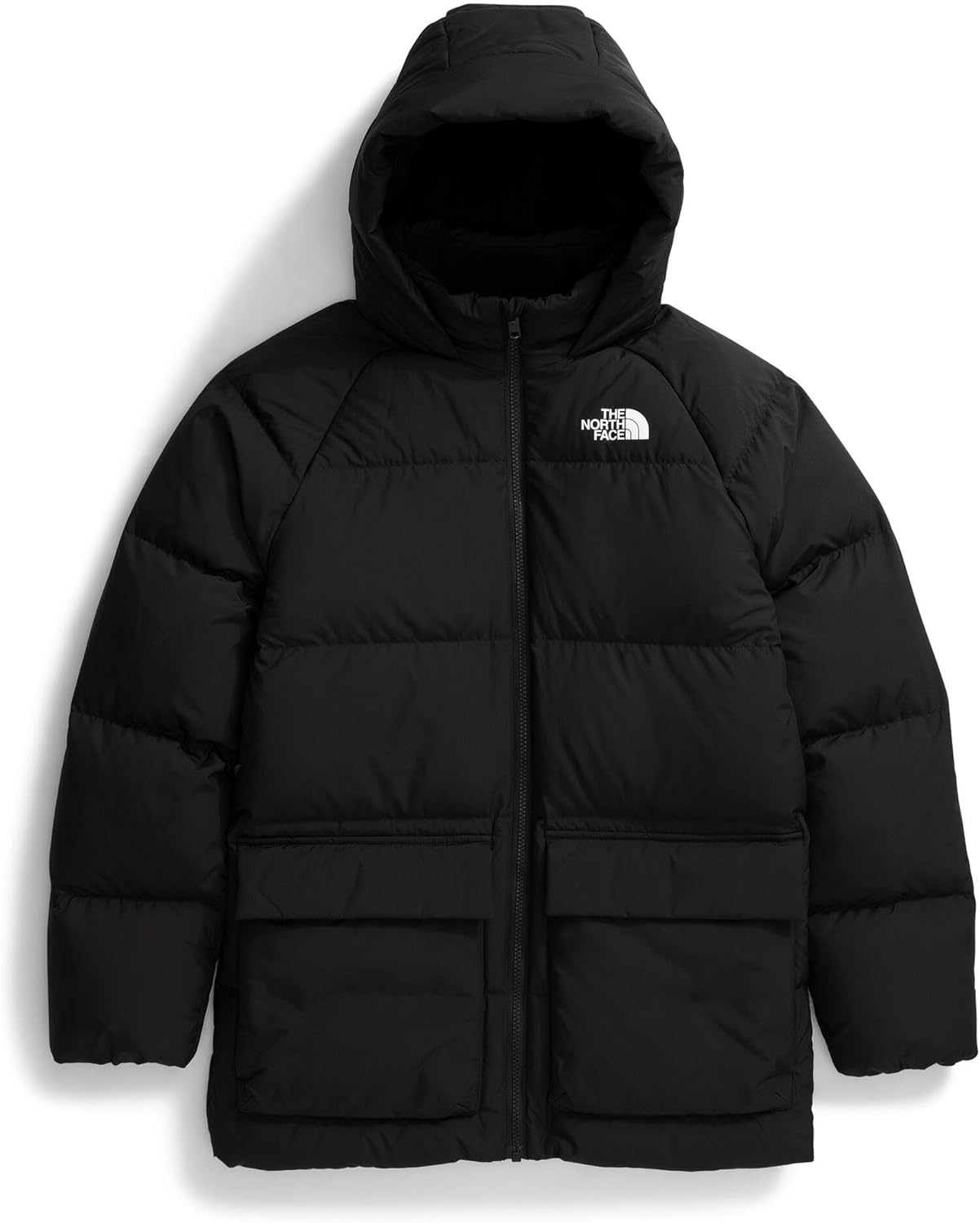 image:imageTHE NORTH FACE Kids North Down FleeceLined Short Parka 600 Fill Recycled Waterfowl Down Insulated Water RepellentTnf Black