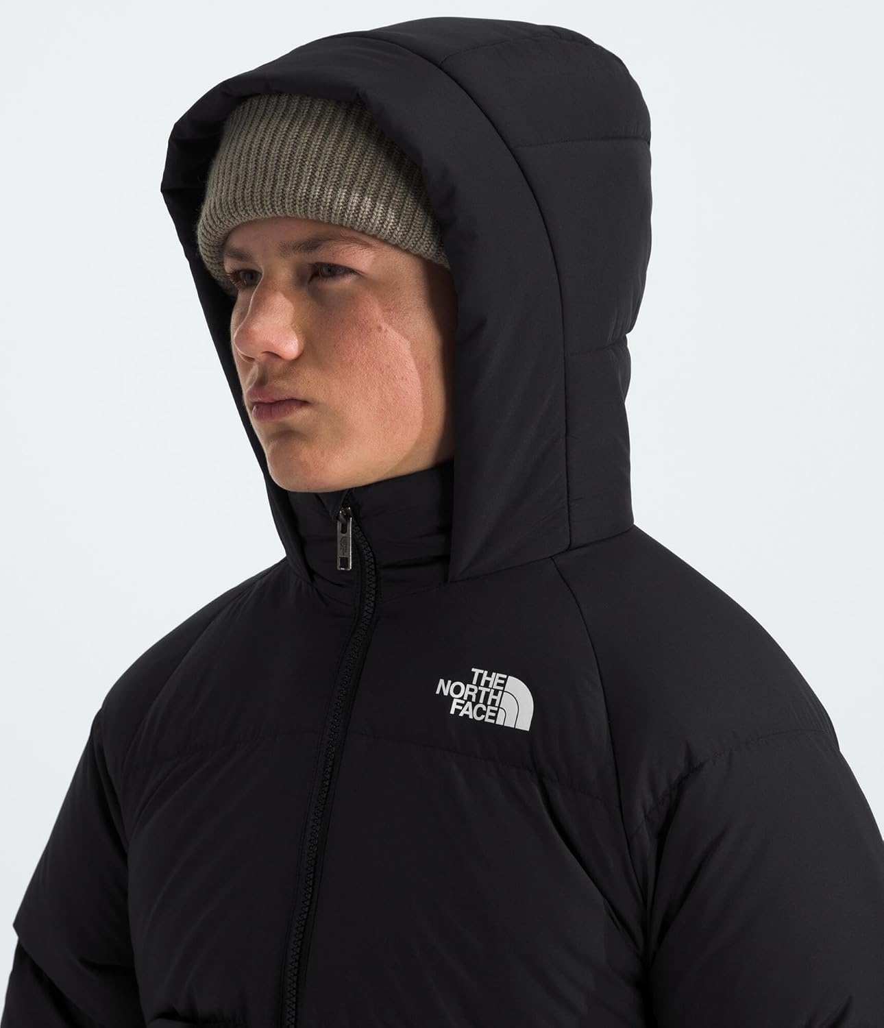 image:imageTHE NORTH FACE Kids North Down FleeceLined Short Parka 600 Fill Recycled Waterfowl Down Insulated Water RepellentTnf Black
