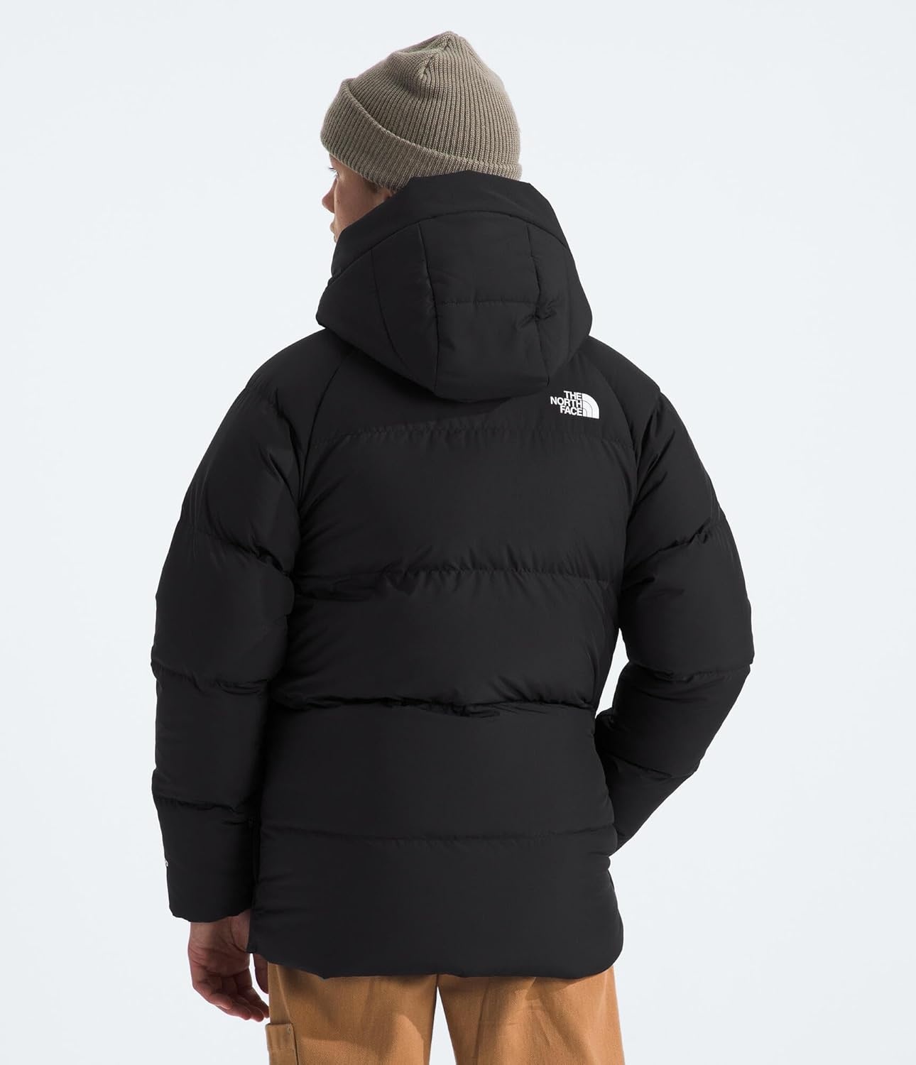 image:imageTHE NORTH FACE Kids North Down FleeceLined Short Parka 600 Fill Recycled Waterfowl Down Insulated Water RepellentTnf Black