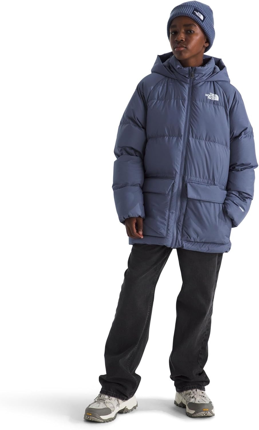 image:imageTHE NORTH FACE Kids North Down FleeceLined Short Parka 600 Fill Recycled Waterfowl Down Insulated Water RepellentTwilight Galaxy