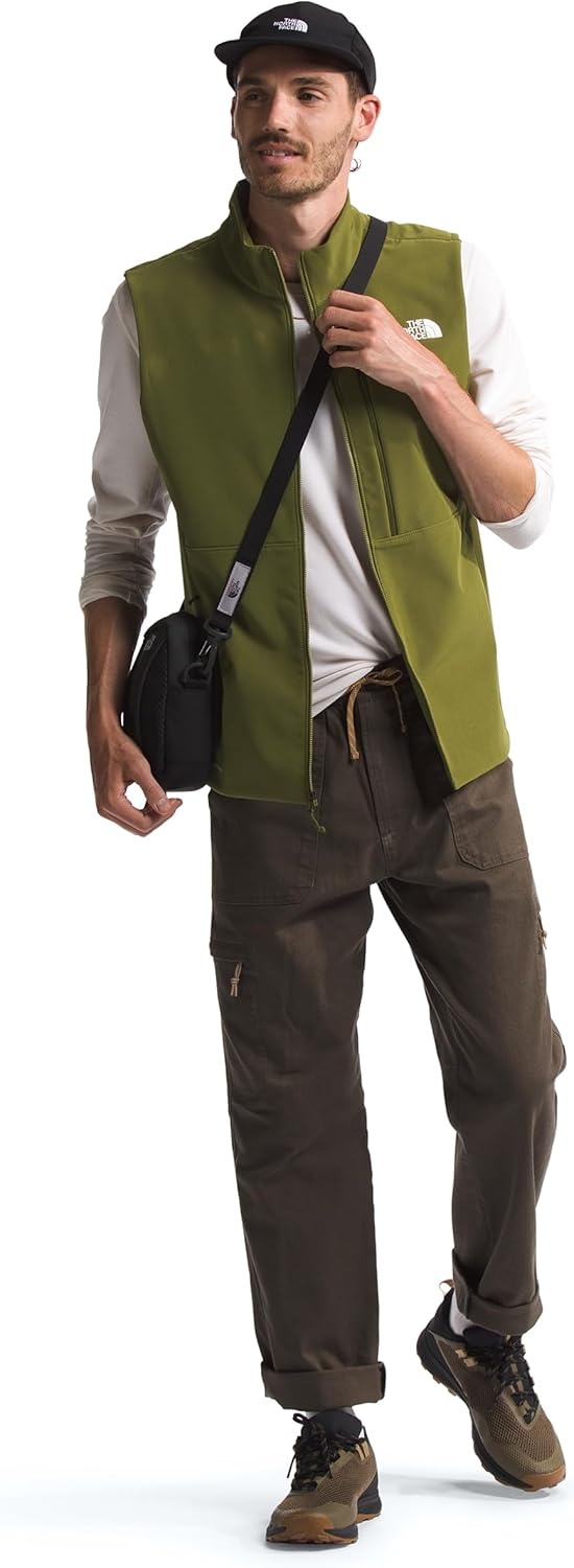 image:imageTHE NORTH FACE Mens Apex Bionic 3 Windproof Vest Water amp Wind Resistant Softshell With Zippered Pockets Adjustable HemForest Olive