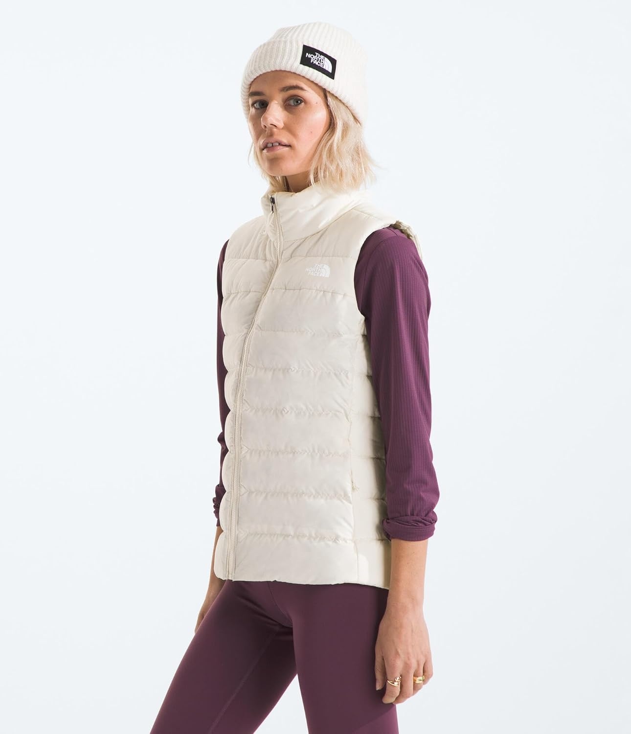 image:imageTHE NORTH FACE Womens Aconcagua 3 Insulated Vest Wind Resistant Water Repellent 600 Fill Waterfowl Down InsulationWhite Dune