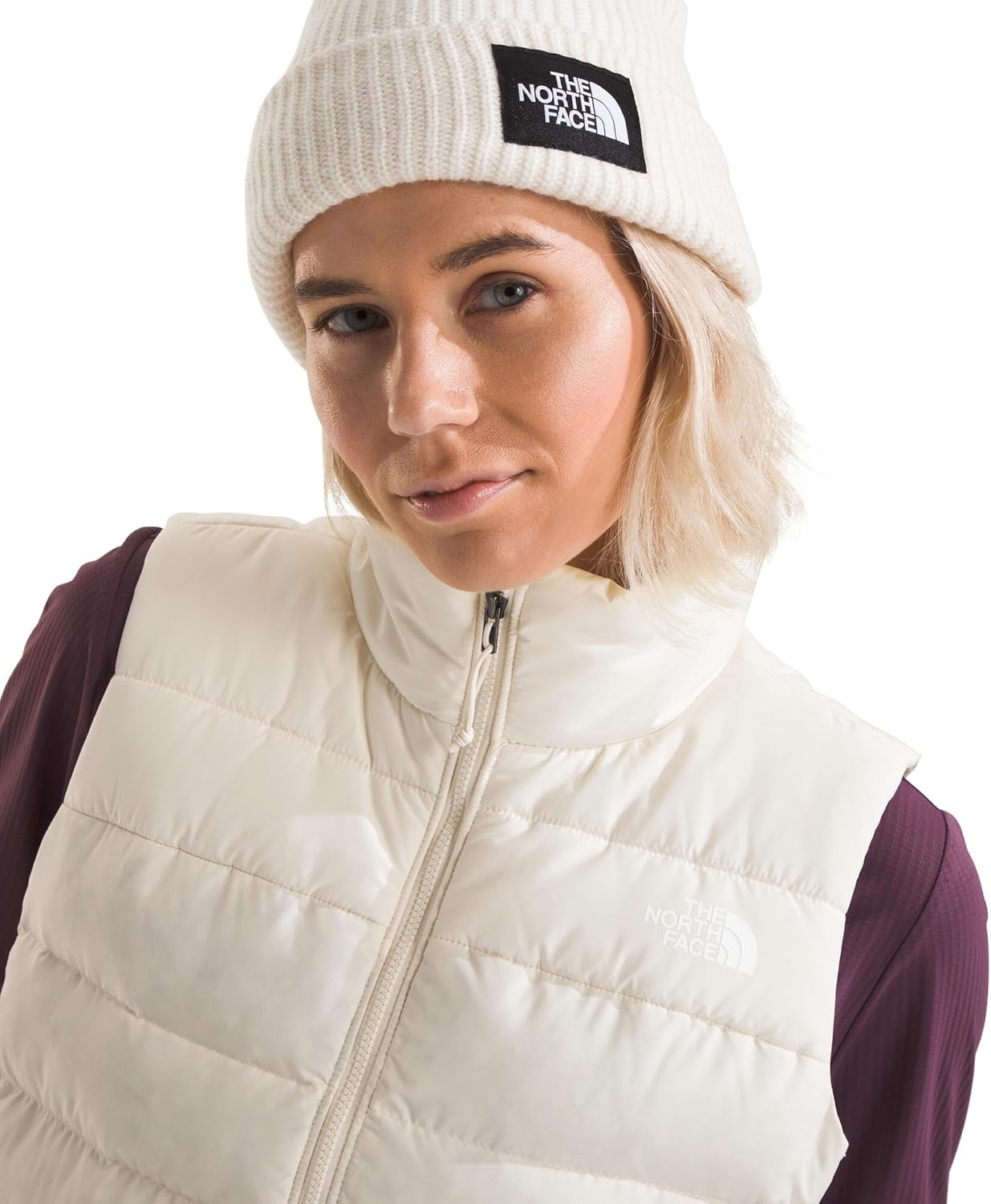 image:imageTHE NORTH FACE Womens Aconcagua 3 Insulated Vest Wind Resistant Water Repellent 600 Fill Waterfowl Down InsulationWhite Dune