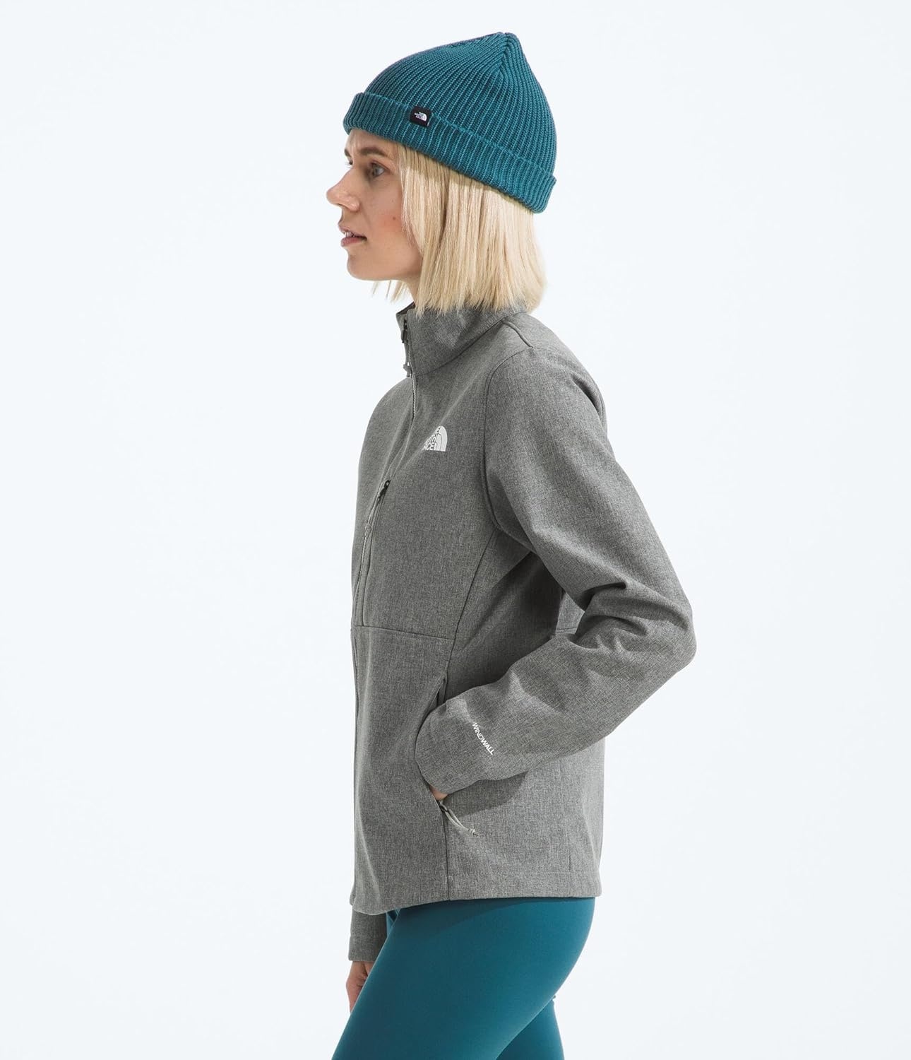 image:imageTHE NORTH FACE Womens Apex Bionic 3 Jacket Water amp Wind Resistant Softshell with Zip Chest amp Hand Pockets Adjustable HemTnf Medium Grey Heather