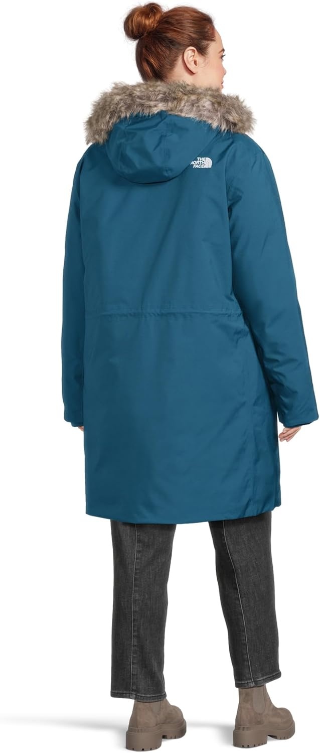 image:imageTHE NORTH FACE Womens Arctic Parka Standard amp Plus Size Waterproof Shell Recycled Down Insulation Adjustable HoodMidnight Petrol