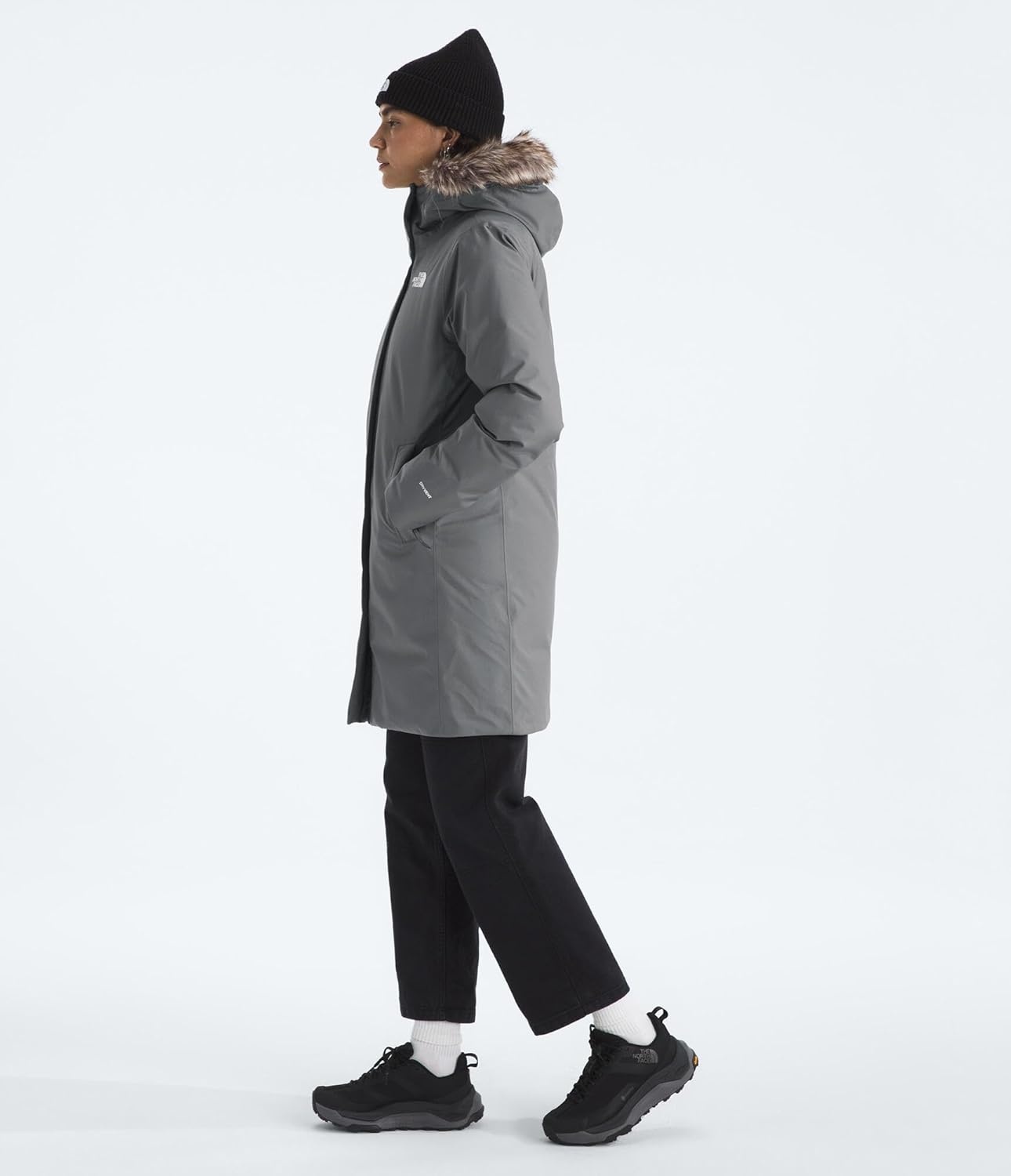 image:imageTHE NORTH FACE Womens Arctic Parka Standard amp Plus Size Waterproof Shell Recycled Down Insulation Adjustable HoodSmoked Pearl