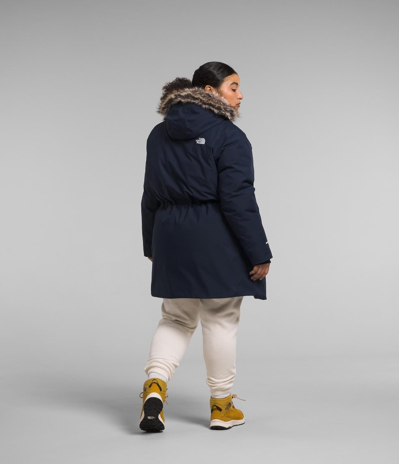 image:imageTHE NORTH FACE Womens Arctic Parka Standard amp Plus Size Waterproof Shell Recycled Down Insulation Adjustable HoodSummit Navy