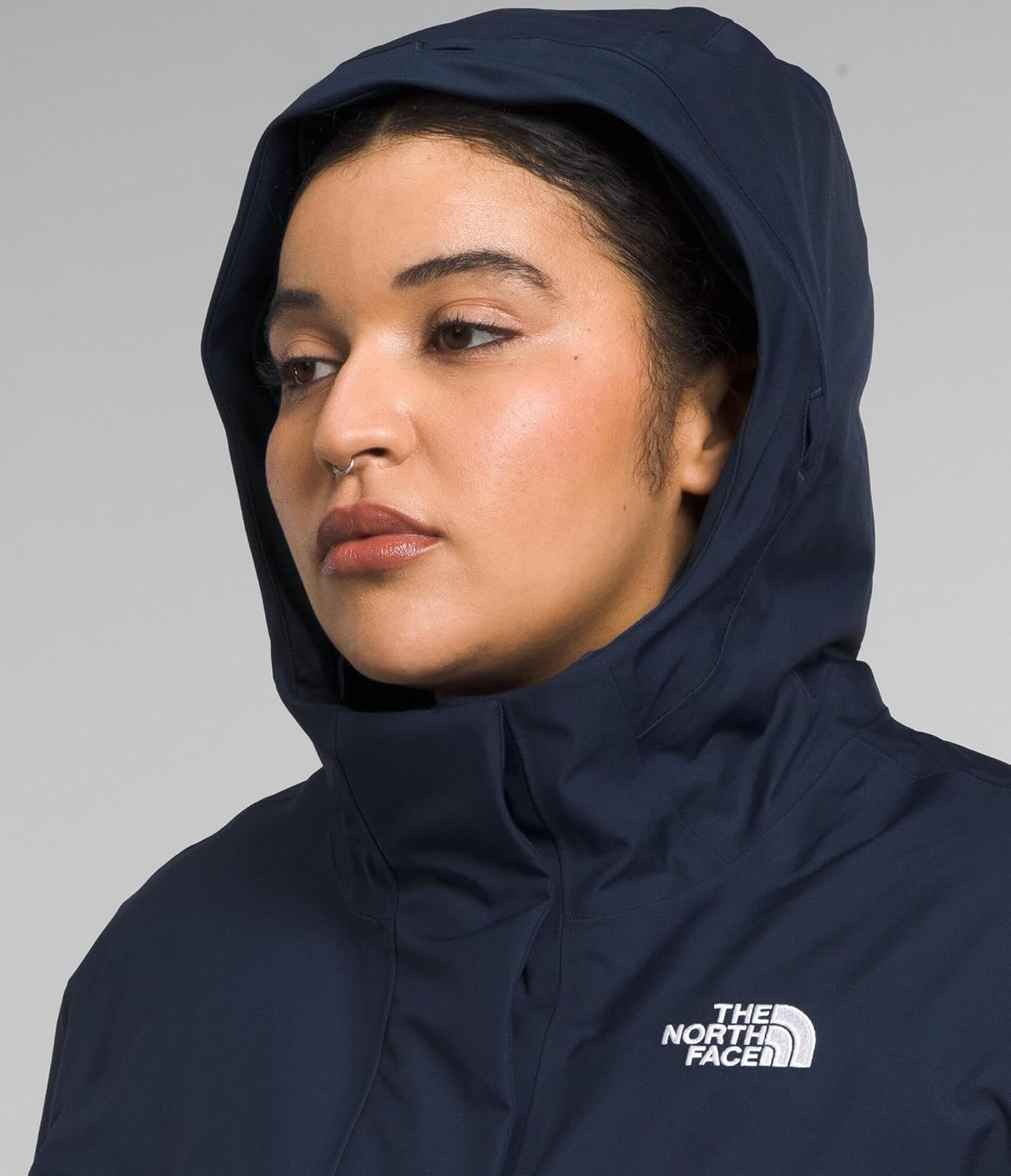 image:imageTHE NORTH FACE Womens Arctic Parka Standard amp Plus Size Waterproof Shell Recycled Down Insulation Adjustable HoodSummit Navy