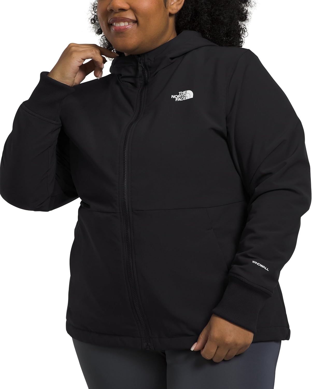 image:imageTHE NORTH FACE Womens Shelbe Raschel Hooded Parka Fleece Lining Attached Hood Zip Pockets Wind amp Water ResistantTnf Black