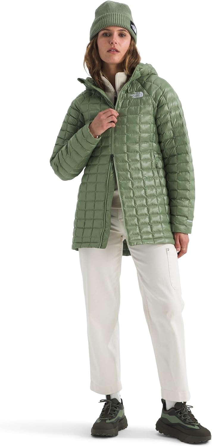 image:imageTHE NORTH FACE Womens Thermoball Hooded Parka Standard amp Plus Size High Loft Insulation Wind amp Water ResistantBark Mist