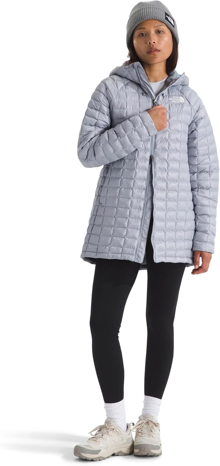 image:imageTHE NORTH FACE Womens Thermoball Hooded Parka Standard amp Plus Size High Loft Insulation Wind amp Water ResistantBlue Flax