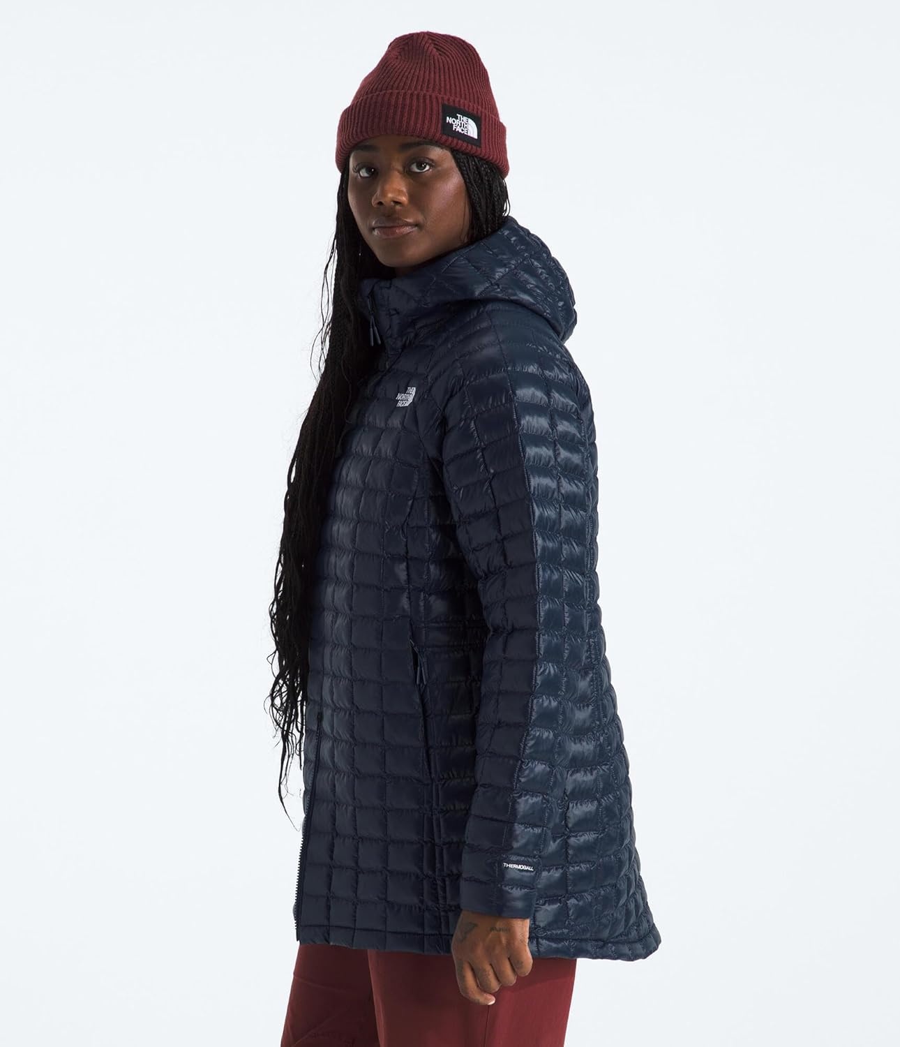 image:imageTHE NORTH FACE Womens Thermoball Hooded Parka Standard amp Plus Size High Loft Insulation Wind amp Water ResistantSummit Navy