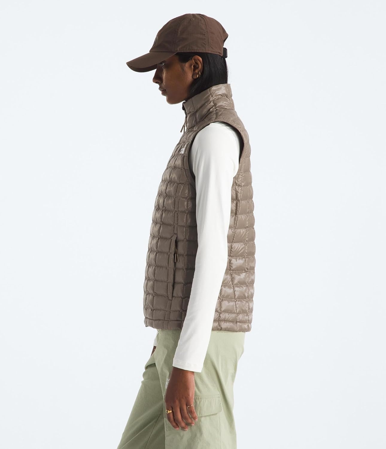 image:imageTHE NORTH FACE Womens Thermoball Vest Lightweight Zip Up Vest With Synthetic Insulation Wind Resistant amp Water RepellentMocha Brown