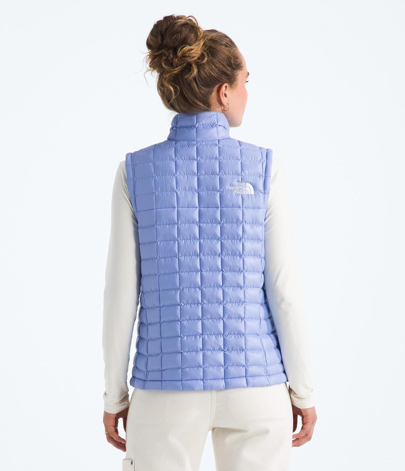 image:imageTHE NORTH FACE Womens Thermoball Vest Lightweight Zip Up Vest With Synthetic Insulation Wind Resistant amp Water RepellentPeriwinkle Glow