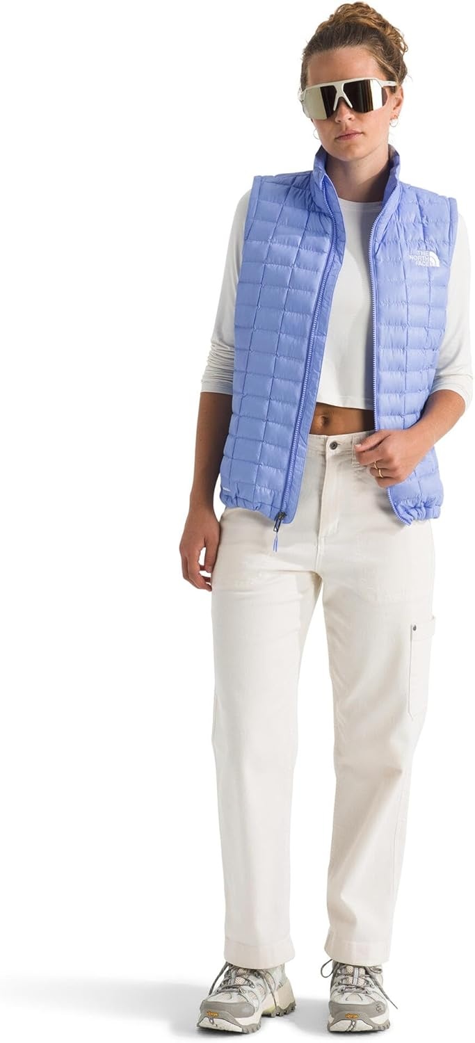 image:imageTHE NORTH FACE Womens Thermoball Vest Lightweight Zip Up Vest With Synthetic Insulation Wind Resistant amp Water RepellentPeriwinkle Glow