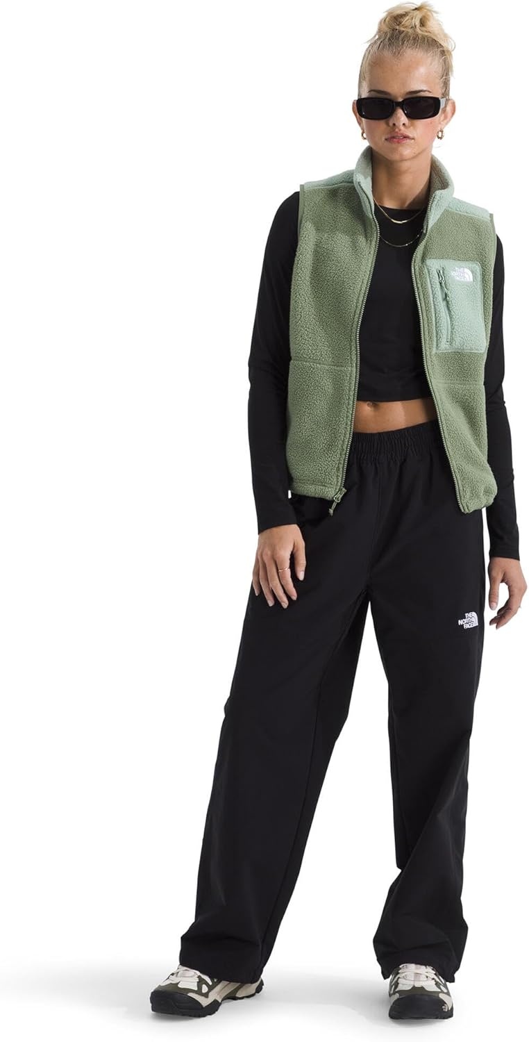 image:imageTHE NORTH FACE Womens Yumiori Vest Lightweight Fleece Zip Up With Stretch Binding Internal Cinch Cord amp Zip PocketsBark MistSlate Moss