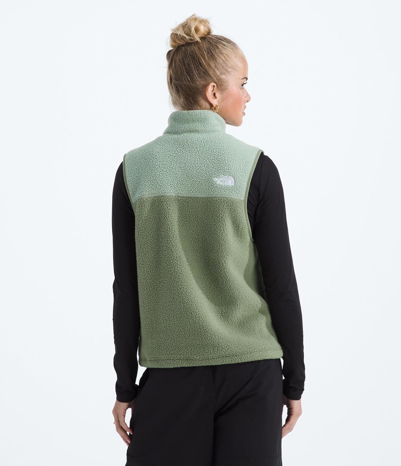 image:imageTHE NORTH FACE Womens Yumiori Vest Lightweight Fleece Zip Up With Stretch Binding Internal Cinch Cord amp Zip PocketsBark MistSlate Moss