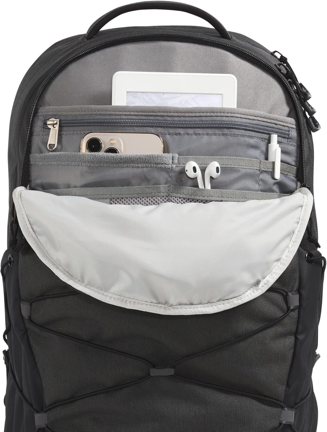 image:imageThe North Face Borealis Commuter Laptop Backpack Water Repellent Laptop Sleeve Large Main Compartment TNF BlackTNF BlackNPF One SizeAsphalt Grey Light HeatherTnf Blacknpf