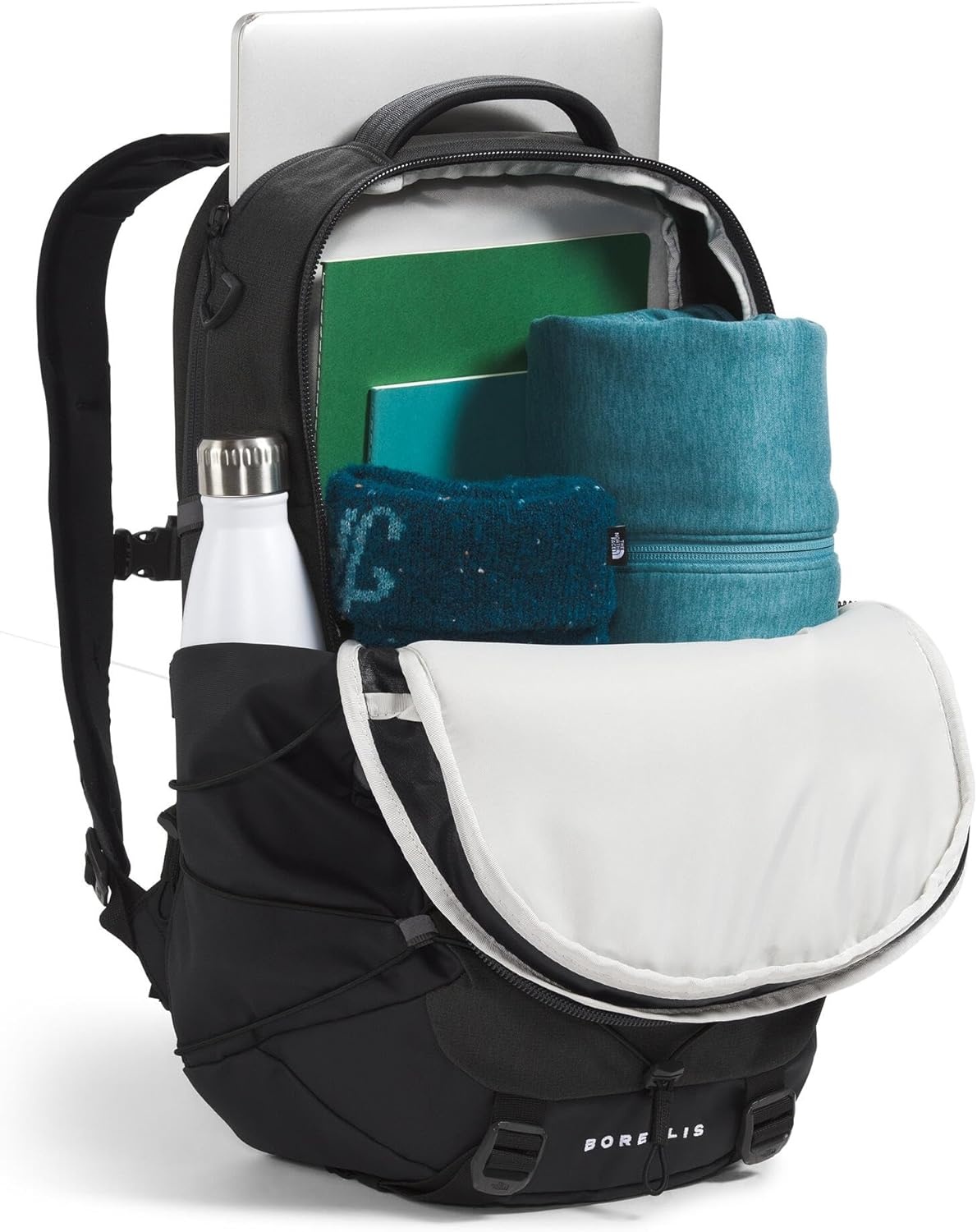 image:imageThe North Face Borealis Commuter Laptop Backpack Water Repellent Laptop Sleeve Large Main Compartment TNF BlackTNF BlackNPF One SizeAsphalt Grey Light HeatherTnf Blacknpf