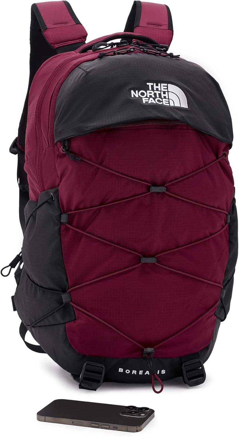 image:imageThe North Face Borealis Commuter Laptop Backpack Water Repellent Laptop Sleeve Large Main Compartment TNF BlackTNF BlackNPF One SizeBurgundy CrushTnf Black