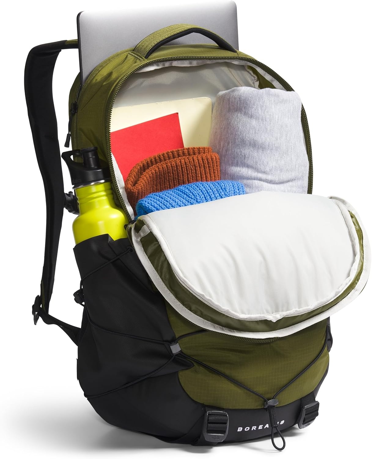 image:imageThe North Face Borealis Commuter Laptop Backpack Water Repellent Laptop Sleeve Large Main Compartment TNF BlackTNF BlackNPF One SizeForest OliveTnf Blacknpf