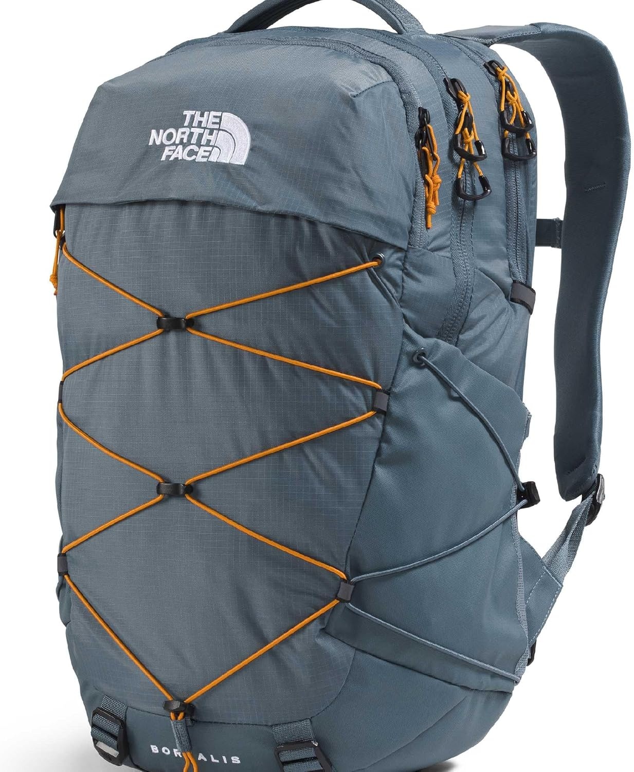 image:imageThe North Face Borealis Commuter Laptop Backpack Water Repellent Laptop Sleeve Large Main Compartment TNF BlackTNF BlackNPF One SizeGranite GreyDust Orange