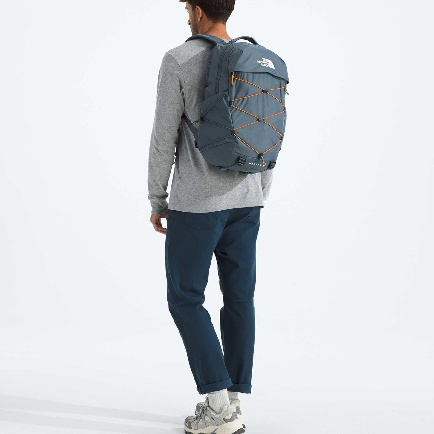 image:imageThe North Face Borealis Commuter Laptop Backpack Water Repellent Laptop Sleeve Large Main Compartment TNF BlackTNF BlackNPF One SizeGranite GreyDust Orange