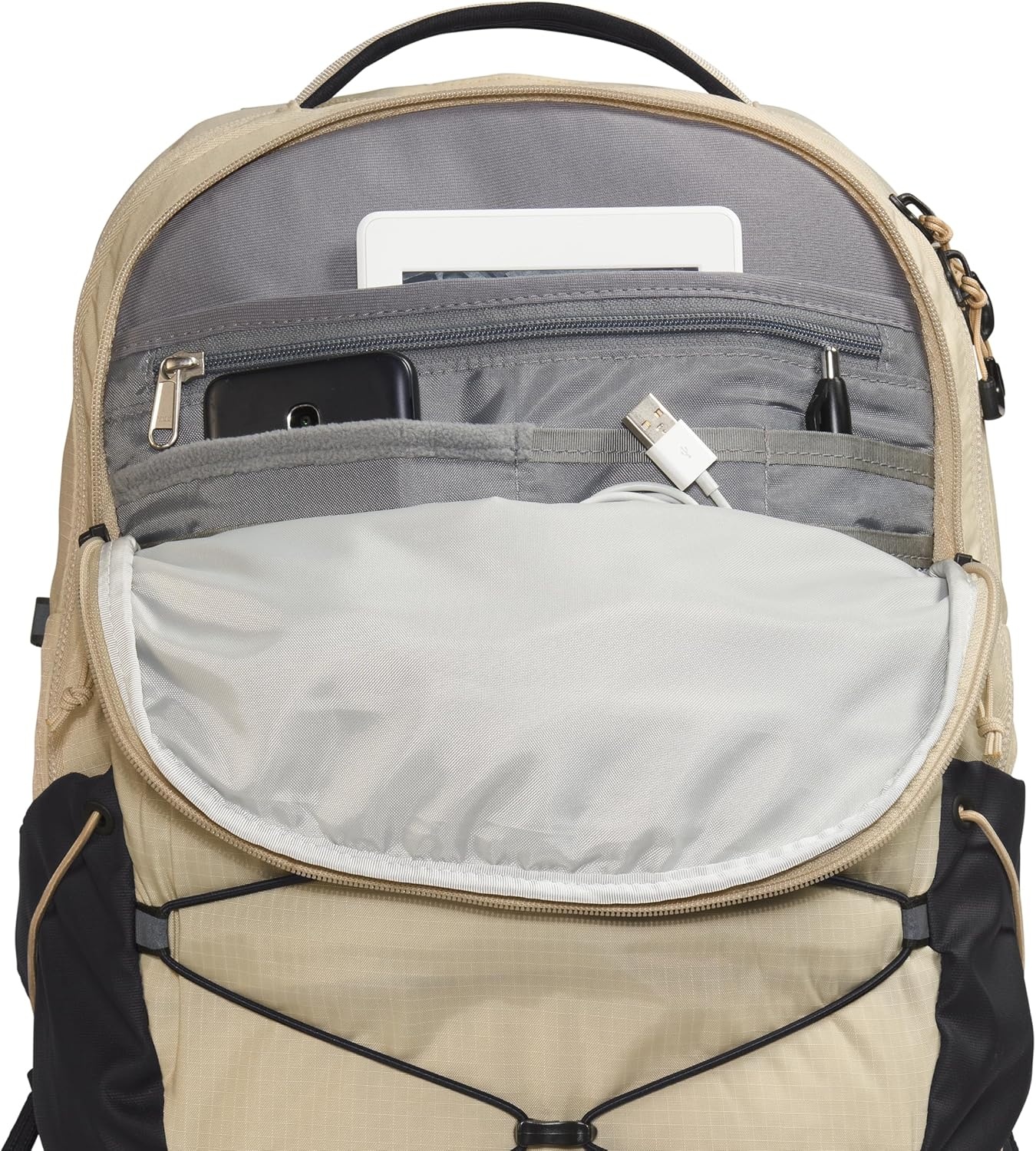 image:imageThe North Face Borealis Commuter Laptop Backpack Water Repellent Laptop Sleeve Large Main Compartment TNF BlackTNF BlackNPF One SizeGravelTnf Black