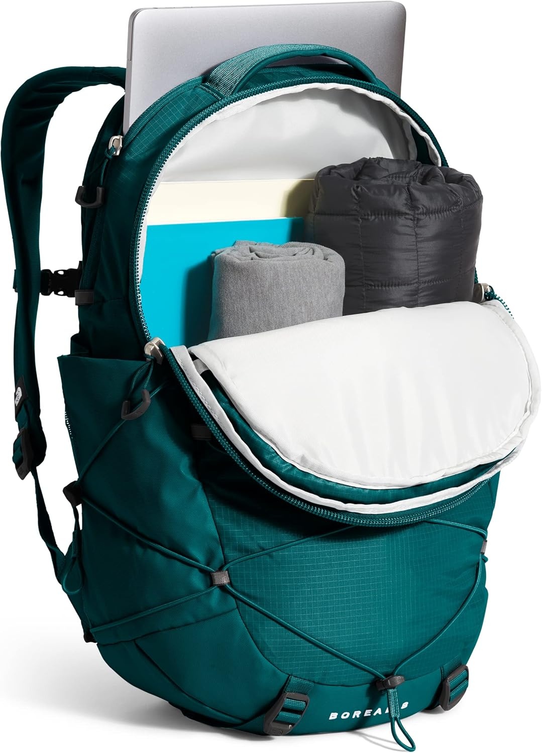 image:imageThe North Face Borealis Commuter Laptop Backpack Water Repellent Laptop Sleeve Large Main Compartment TNF BlackTNF BlackNPF One SizeHarbor BlueTnf White