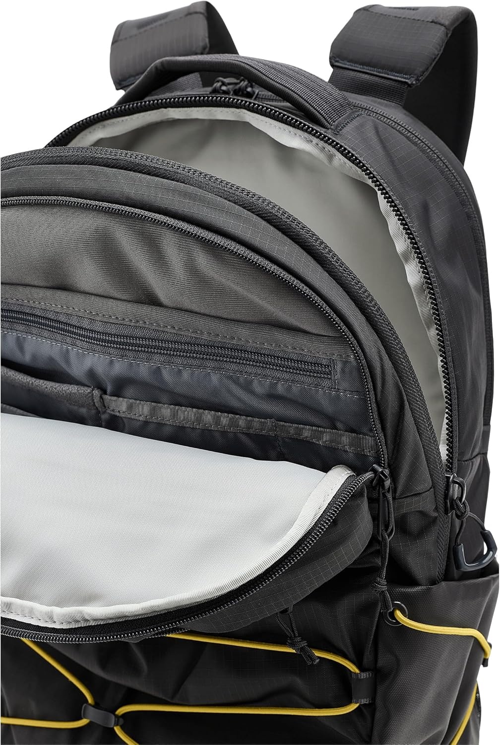 image:imageThe North Face Borealis Commuter Laptop Backpack Water Repellent Laptop Sleeve Large Main Compartment TNF BlackTNF BlackNPF One SizeLeadPigment Yellow