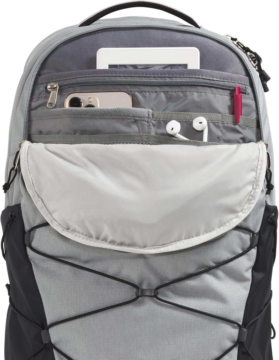 image:imageThe North Face Borealis Commuter Laptop Backpack Water Repellent Laptop Sleeve Large Main Compartment TNF BlackTNF BlackNPF One SizeMeld Grey Dark HeatherTnf Blacknpf