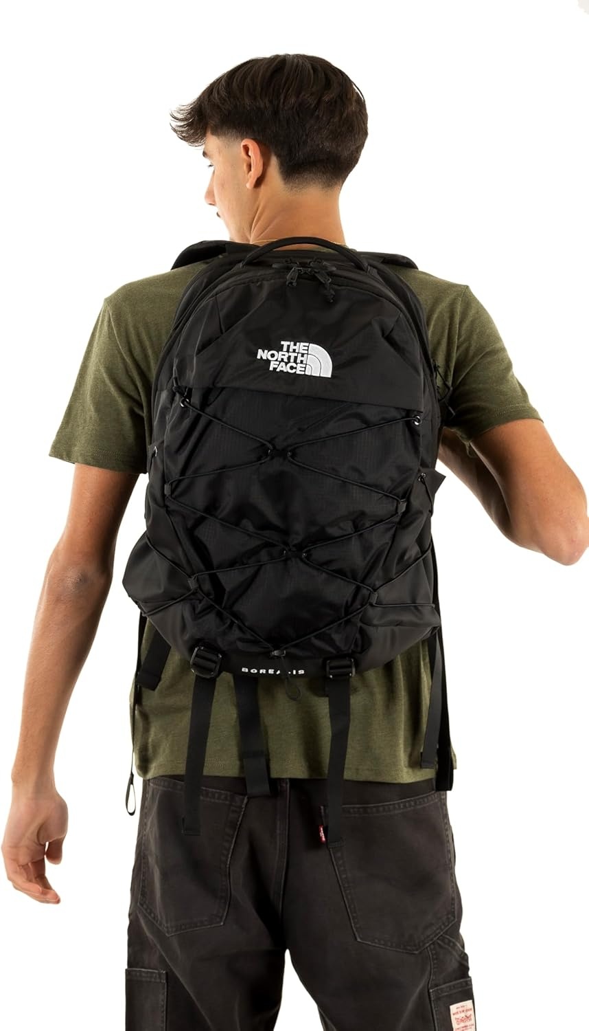 image:imageThe North Face Borealis Commuter Laptop Backpack Water Repellent Laptop Sleeve Large Main Compartment TNF BlackTNF BlackNPF One SizeTnf BlackTnf Blacknpf