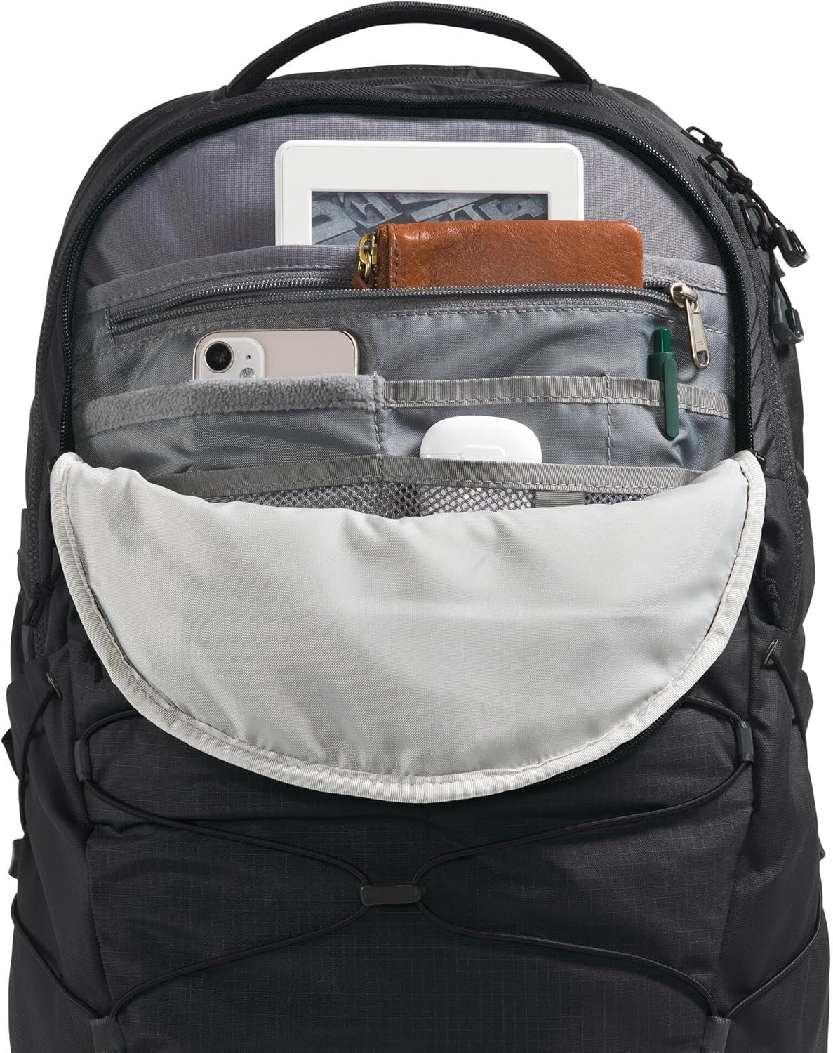 image:imageThe North Face Borealis Commuter Laptop Backpack Water Repellent Laptop Sleeve Large Main Compartment TNF BlackTNF BlackNPF One SizeTnf BlackTnf Blacknpf