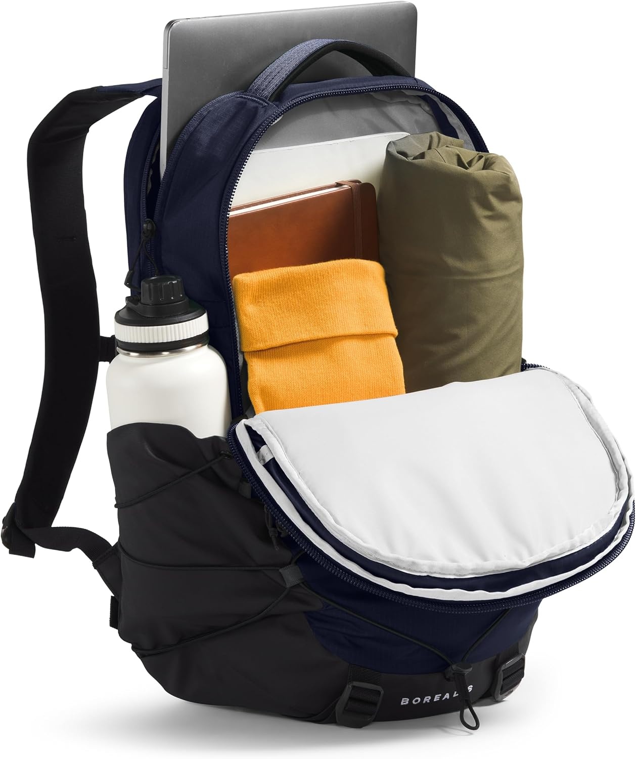 image:imageThe North Face Borealis Commuter Laptop Backpack Water Repellent Laptop Sleeve Large Main Compartment TNF BlackTNF BlackNPF One SizeTnf NavyTnf Blacknpf