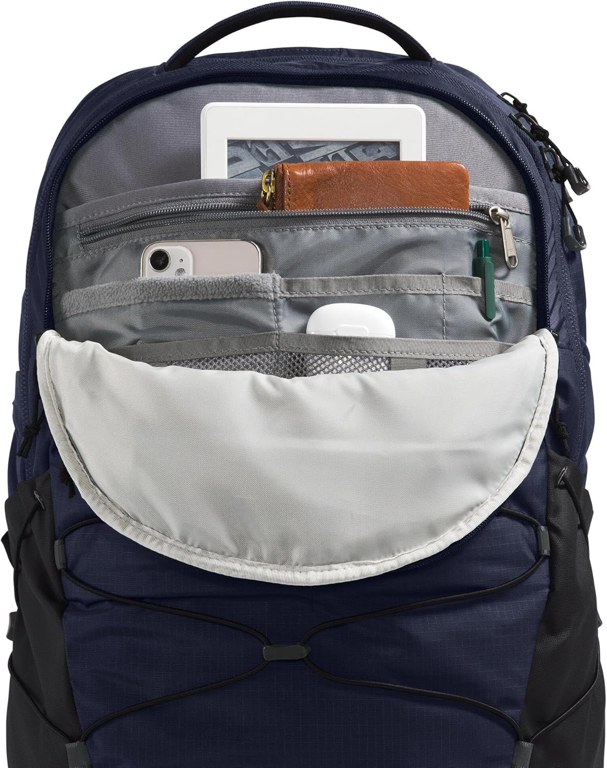 image:imageThe North Face Borealis Commuter Laptop Backpack Water Repellent Laptop Sleeve Large Main Compartment TNF BlackTNF BlackNPF One SizeTnf NavyTnf Blacknpf