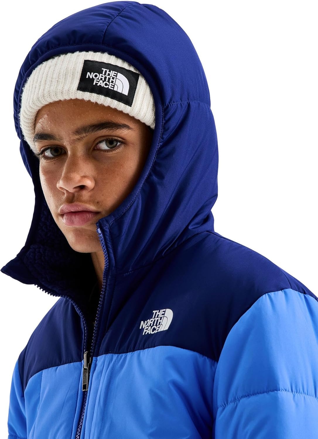 image:imageThe North Face Boys Reversible Shasta Full Zip Hooded JacketActive BlueBold Blue