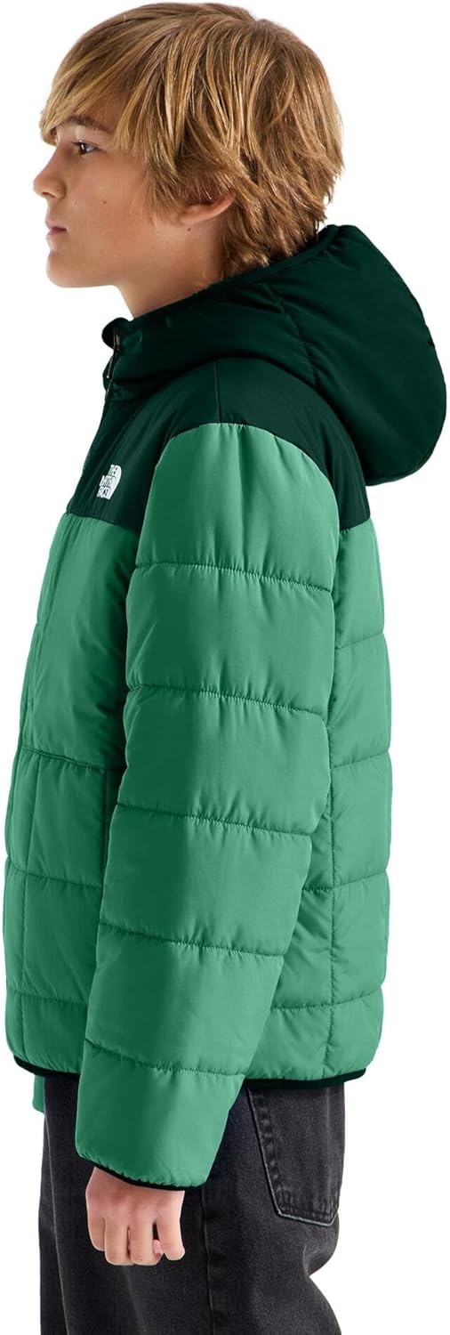 image:imageThe North Face Boys Reversible Shasta Full Zip Hooded JacketDimmed AlgaeHunter Green