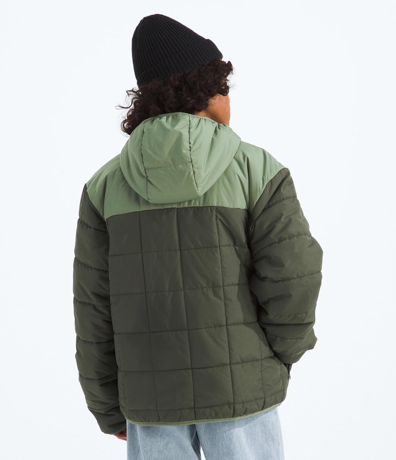 image:imageThe North Face Boys Reversible Shasta Full Zip Hooded JacketNew Taupe GreenBark Mist