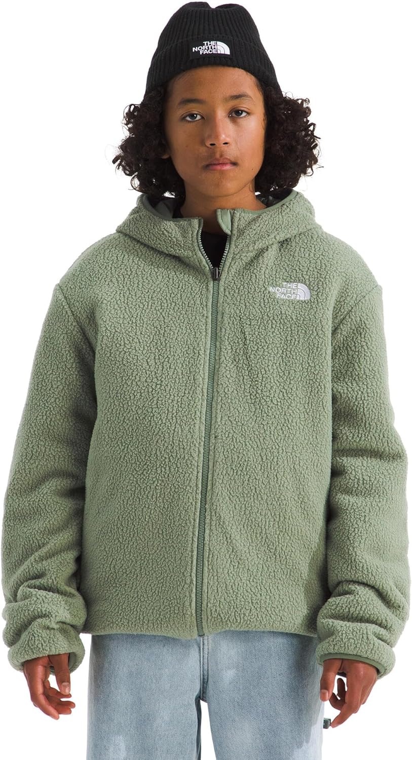 image:imageThe North Face Boys Reversible Shasta Full Zip Hooded JacketNew Taupe GreenBark Mist