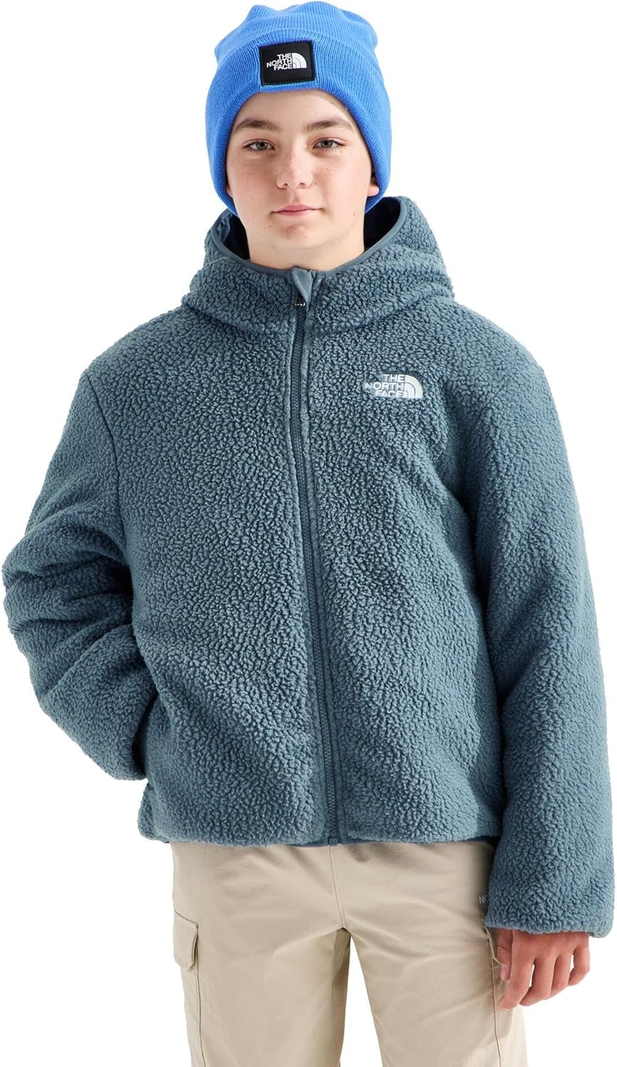 image:imageThe North Face Boys Reversible Shasta Full Zip Hooded JacketPale TealGranite Grey
