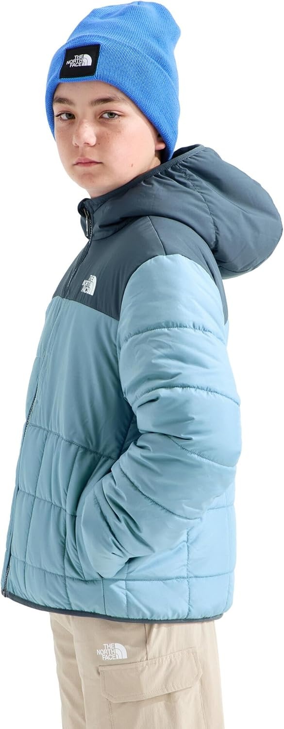 image:imageThe North Face Boys Reversible Shasta Full Zip Hooded JacketPale TealGranite Grey
