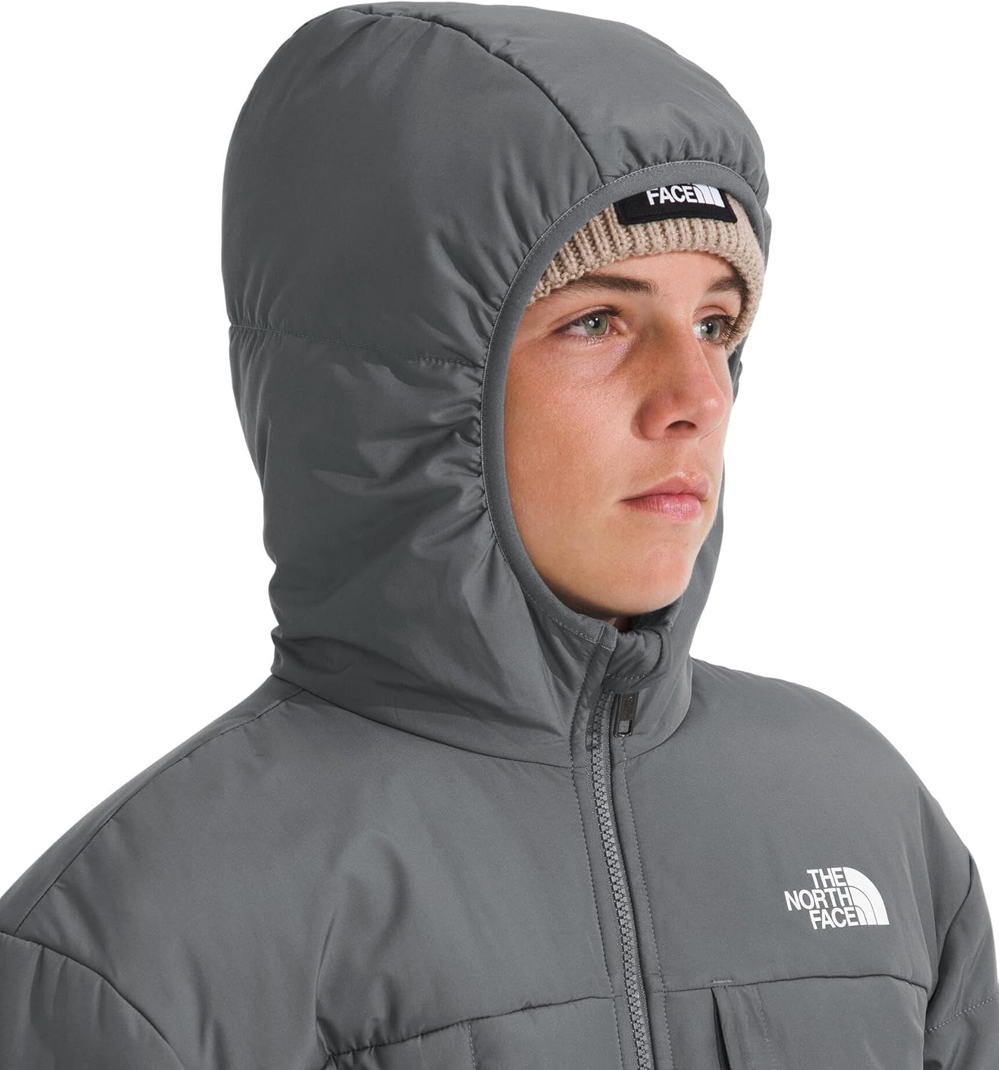 image:imageThe North Face Boys Reversible Shasta Full Zip Hooded JacketSmoked Pearl