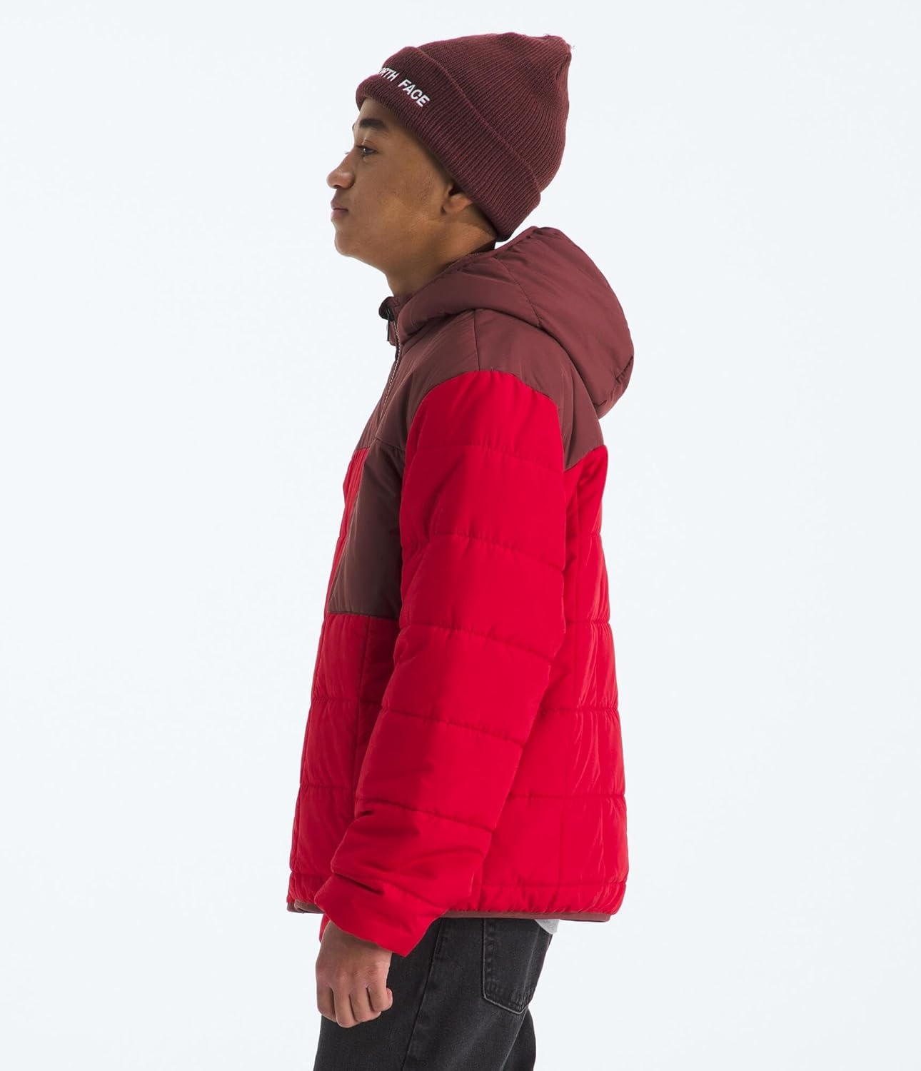 image:imageThe North Face Boys Reversible Shasta Full Zip Hooded JacketTnf RedSumac