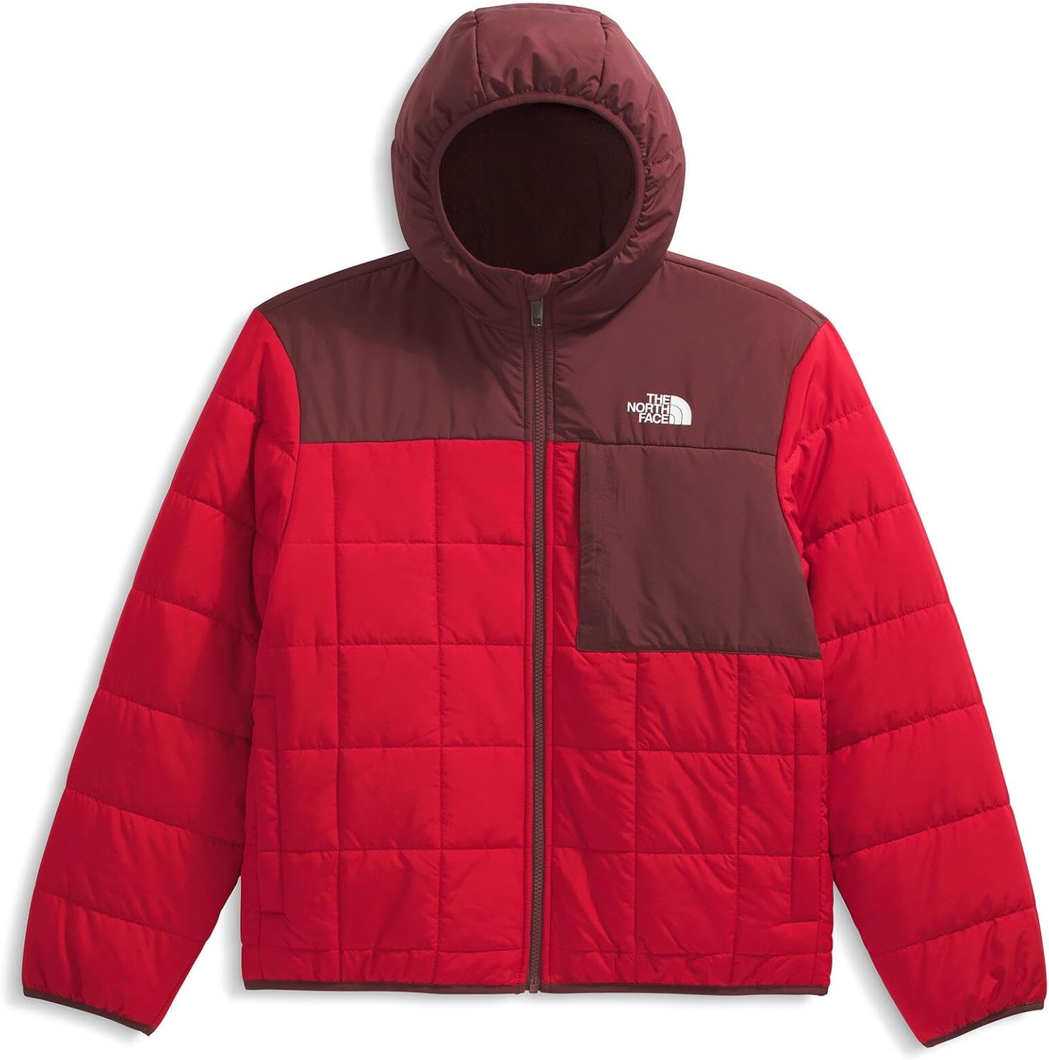 image:imageThe North Face Boys Reversible Shasta Full Zip Hooded JacketTnf RedSumac