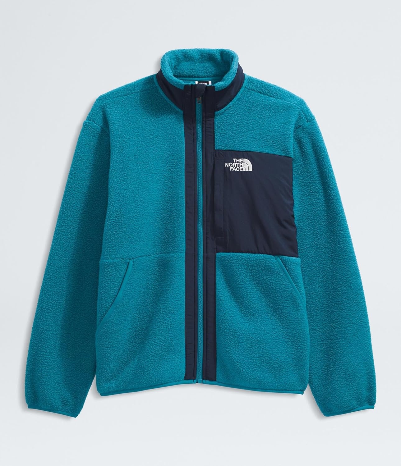image:imageThe North Face Boys Yumiori Full Zip Jacket Lightweight Fleece Coat Embroidered Logo amp Secure Zip Chest PocketDusk BlueSummit Navy