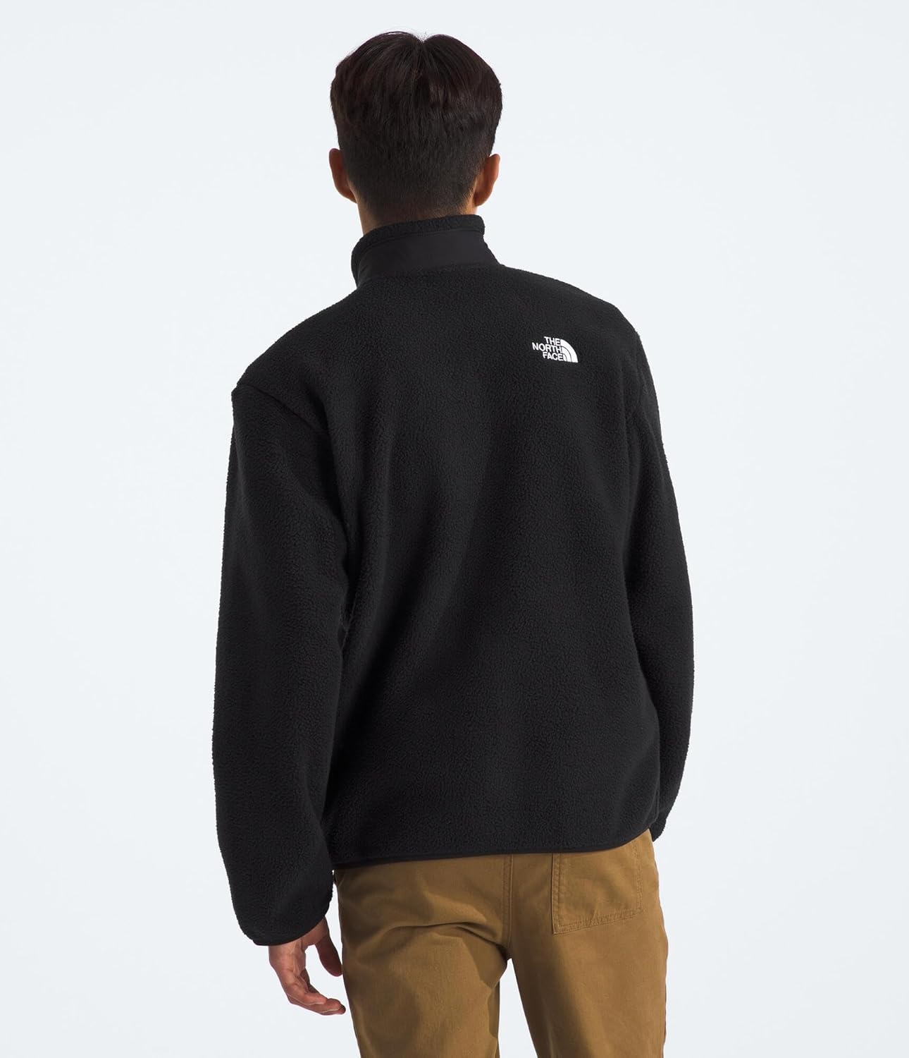image:imageThe North Face Boys Yumiori Full Zip Jacket Lightweight Fleece Coat Embroidered Logo amp Secure Zip Chest PocketTnf Black