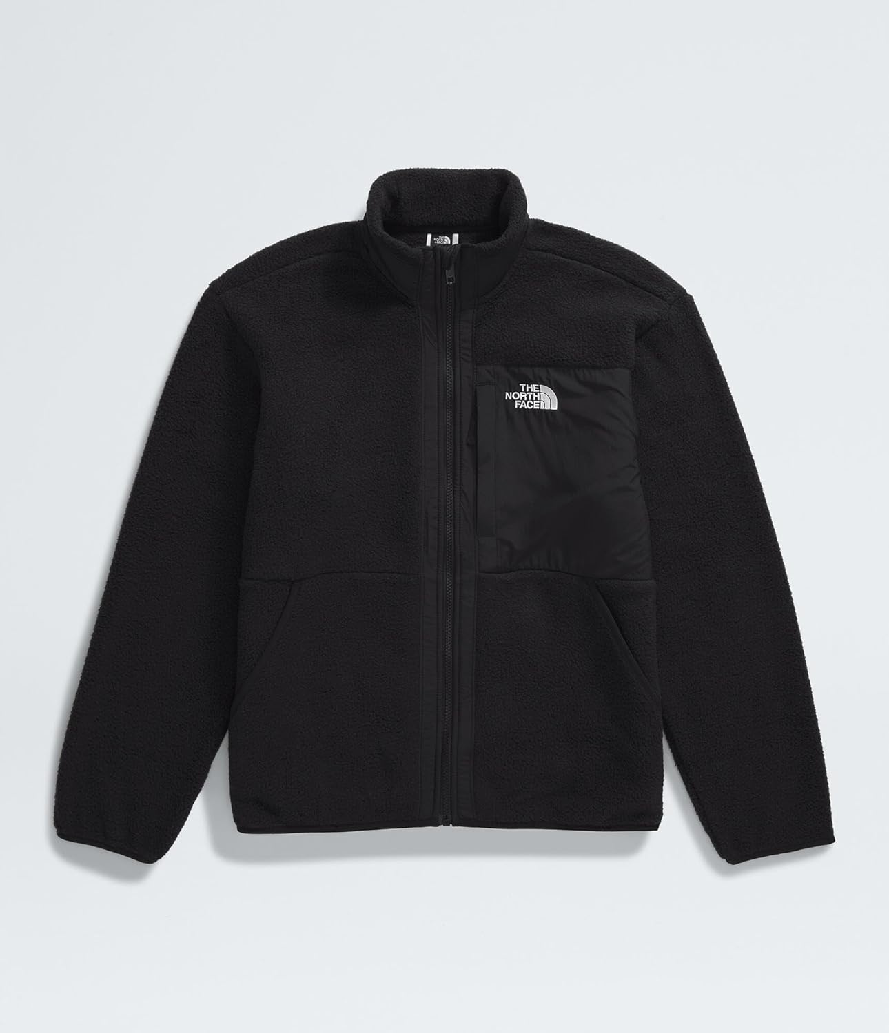 image:imageThe North Face Boys Yumiori Full Zip Jacket Lightweight Fleece Coat Embroidered Logo amp Secure Zip Chest PocketTnf Black