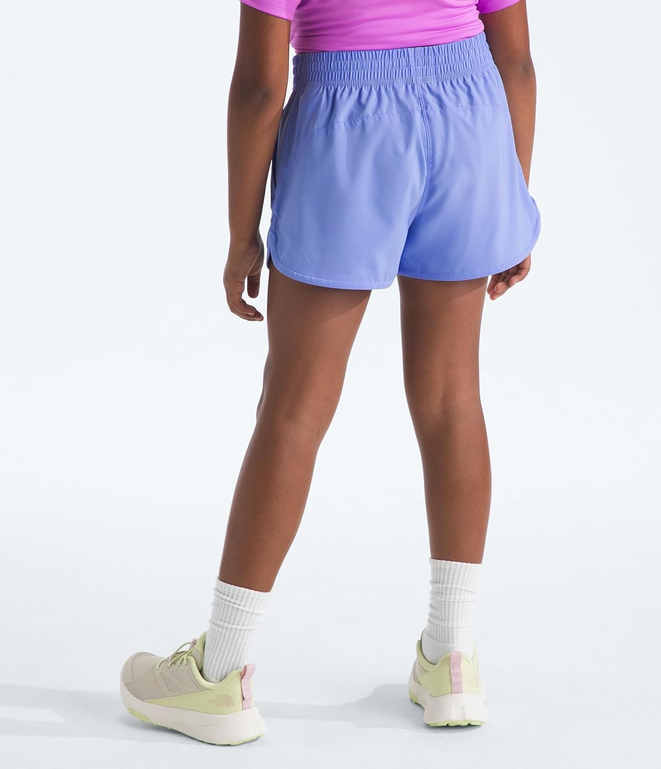 image:imageThe North Face Girls Flex Woven Short Breathable Athletic Shorts Moisture Wicking Fabric Elastic WaistbandPeriwinkle Glow