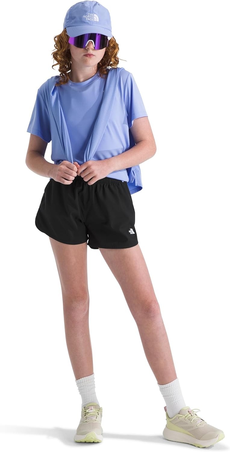 image:imageThe North Face Girls Flex Woven Short Breathable Athletic Shorts Moisture Wicking Fabric Elastic WaistbandTnf Black