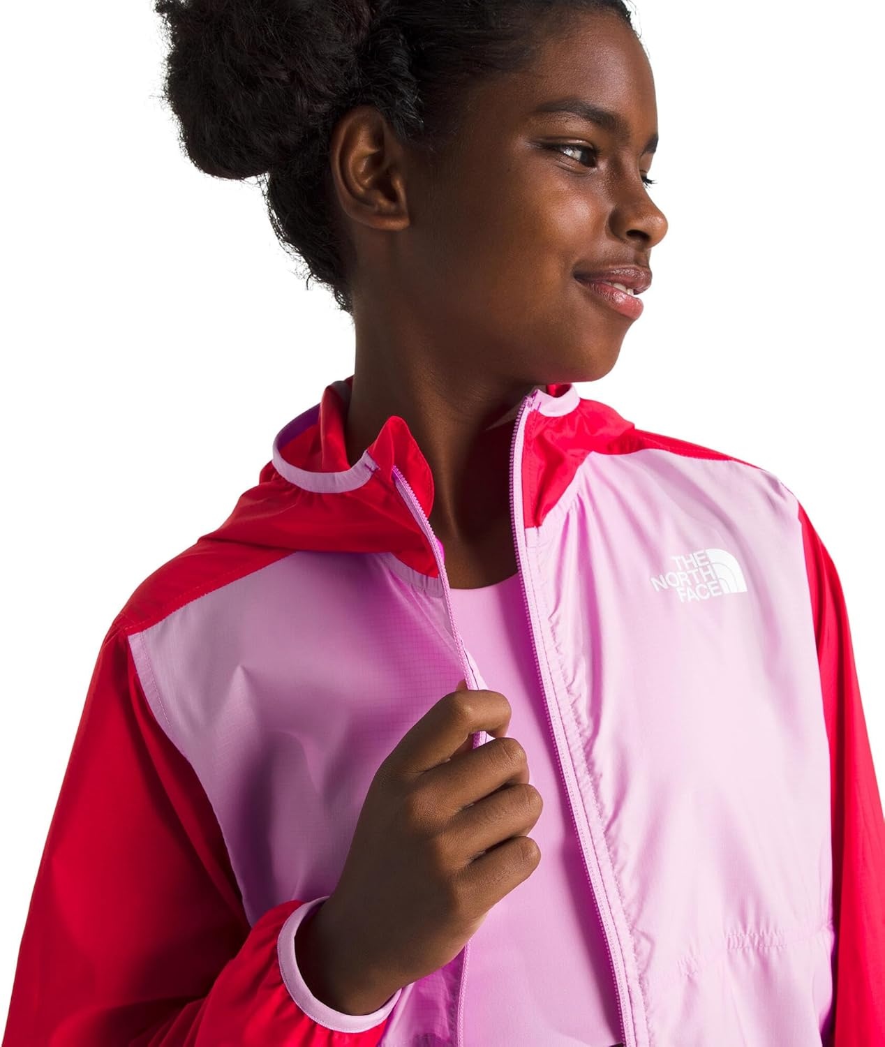 image:imageThe North Face Girls Tnf Cyclone Wind Jacket Little KidBig KidCyber Pink